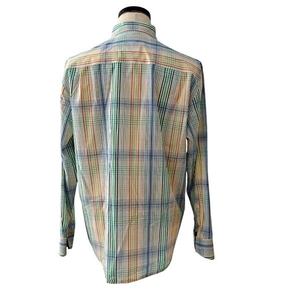 Tommy Bahama Summer Plaid L/S Button Down Shirt Pima Cotton Multi-Color MED - Picture 3 of 10